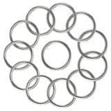 BEYOURD 1-1/2 inch Metal O Rings, Stainless Steel Round Ring Buckles, Solid Welded Metal Ring for Dog Collars, Macrame, Hanging 