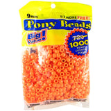 Darice Opaque Orange Pony Beads - Great Craft Projects for All Ages - Bead Jewelry, Ornaments, Key Chains, Hair Beading - Round 