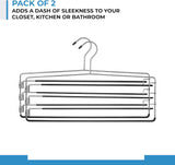 4-Tier Swing Arm Pants Hanger with Removable Foam-Padded Arms, Up to 5 Garments, Chrome