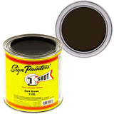 1 Shot Lettering Enamel Paint, Professional Pinstriping and Lettering Paint 8 OUNCE CAN- 1/2 PINT 115L/8Z (115L- Dark Brown)