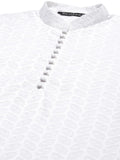 See Designs Cotton Men White Chikankari Embroidered Straight Kurta With Pyjama White Xs