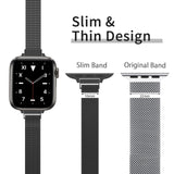 Compatible with Apple Watch Band, Stainless Steel Slim & Thin Mesh Magnetic Clasp Strap Women and Girl Replacement Band for iWat