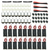 EUDAX 18 Set DC Motors Kit,Mini Electric 1.5-3V 24000RPM Hobby Motor with AA Battery Holder for STEM DIY Toy