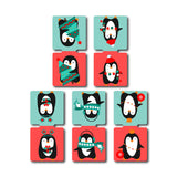 woopme Funny Snow Penguin Magnetic Bookmark for Students Kids Book Lovers Readers Gift Magnetic Page Clips Folding 5 PCs