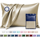 MR&HM Satin Pillowcase 2 Pack, King Size 20x36, Golden Bronze
