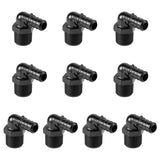10-Pack EFIELD Poly PPSU Barb Crimp Pex1/2 Pex X 1/2 NPT Male Elbow Adapter Fitting, ASTM F2159