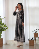 Gosriki Women'S Georgette Chikankari Embroidered Anarkali Kurta (Kari Black-Kbv-Gs_S_Black_Small),Black,,B0CNLZYBCJ