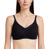 Enamor Womens Non-Wired Non-Padded Opaque Bra, black, 36D
