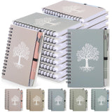 Trandraft 20 Pack Christian Gifts Bulk Religious Spiral Notebook Tree of Life Journal and Pen Set Small Pocket Notebook with Pen
