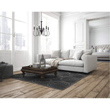 Living District Indoor Modern Home Decorative Bright Ceiling Flynx 6 Lights Pendant In Black