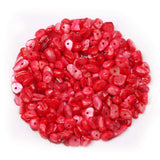 500 pcs Natural Chip Stone Beads, Red 5-8 mm Irregular Gemstones Healing Crystal Loose Bead for Jewelry Making Bracelet Crafting