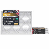 BNX TruFilter 15x20x1 Air Filter MERV 11 (4-Pack) - MADE IN USA - Allergen Defense Electrostatic Pleated Air Conditioner HVAC AC