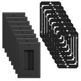 Iwillink (8 Pack) Brush Wall Plate with Low Voltage Mounting Bracket, Cable Pass Through Insert for Wires, Single Gang Cable Acc