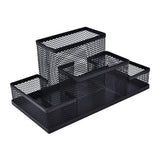 GoodWill Tech Metal Mesh Pen/Pencil Stand, Clip Holder, Tidy Desk Organizer for Home, Office Supplies, Gifting (4 Compartment)