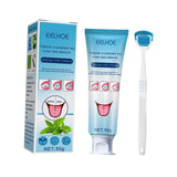 Velura Tongue Cleansing Gel Tongue Scraper Kit Oral Hygiene Brush Odor Eliminator|1 Piece Tongue Cleansing Gel|Tongue Cleaners| 