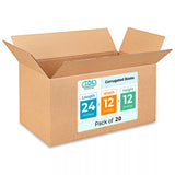 Large Shipping & Moving Boxes 24L x 12W x 12H (20-Pack) - Extra Strength 200 lb vs Regular - Corrugated Strong Boxes for Moving 
