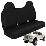 Front Bench Seat Cover Compatible with 1999-2007 Ford F250/F350/F450/F550 Work Truck with Front Solid Bench Seat, 600D Oxford Cl