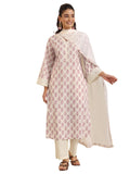 Libas Women'S Pure Cotton Kurta Sets (49121_Off White_M)