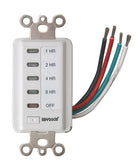 Woods 59013 In InWall Timer, 120 V, 15 A, 2, 4, 8, 12 Hr Off Off, 8Hour