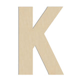 HILAZA 17 Inch Large Wooden Letter K, 1/4 in Thick Big Wood Letter for Wall Decor Crafts