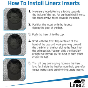 1 Pack Linerz Foam Plus Flexible Hard Shell Bump Cap Hat Inserts Ventilated Lightweight Universal Trim to Fit LINERZ18HS1PACK