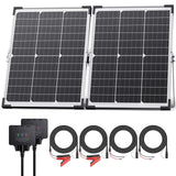Callsun 40W 12V Solar Trickle Charger, 2PCS 20W 12V/24V Solar Battery Charger for Car Battery with Smart Controller, Waterproof 