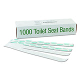 Bagcraft BGC300591 Sani/Shield Printed Toilet Seat Paper Band, Blue/White, 16 Length, 11/2 Width, Pack of 1000