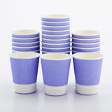 Restaurantware-12 Ounce Disposable Coffee Cups, 500 Ripple Wall Hot Cups For Coffee - Lids Sold Separately, Rolled Rim, Light Pu