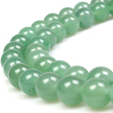 MJDCB Natural Stone Beads Green Aventurine Round Loose Beads for Jewelry Making DIY Bracelet Necklace (12mm)