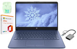 HP 14 LED Business Laptop Computer, 8GB RAM 320GB Storage (64GB eMMC+256GB SD Card), Intel Quad-Core N4120, Windows 11 S Laptop 