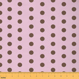 Pink Brown Polka Dots Fabric by The Yard Geometric Circles Lines Stripes Fabrics for Sewing Lovers Simple Girly Polka Dots Decor
