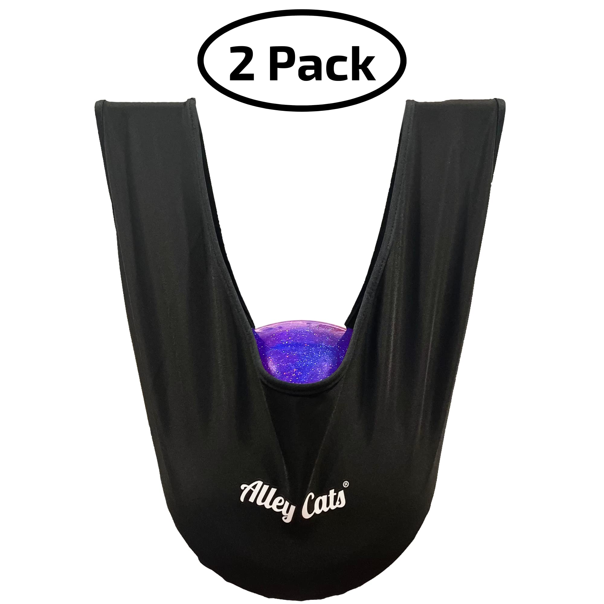 Alley Cats Bowling Ball Seesaw 2 Pack | Black Microfiber | Great Value | Premium See Saw Polisher/Cleaner Towel