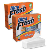 Ultra Fresh Platinum 2 Pack Laundry Soap Detergent Sheets, Ultra Concentrated, Stain Fighting, Fresh Scent, 200 Loads