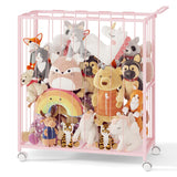 BBLIKE Stuffed Animal Storage - Durable Metal Toy Bin with Wheels and Handle, Large Capacity Holder Zoo for Kids Room or Corner 