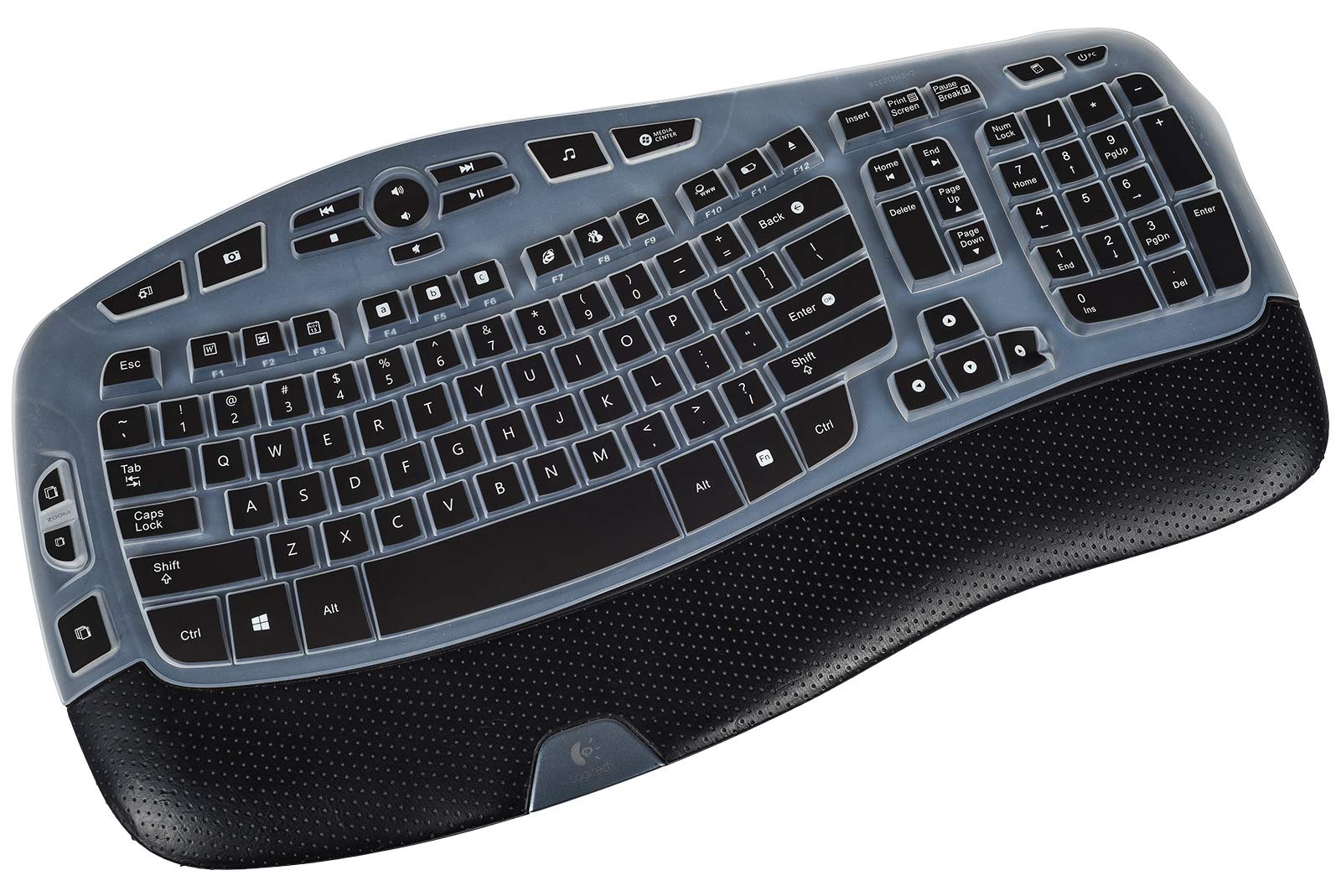 Keyboard Cover Skin for Logitech MK570 K350 MK550 Wireless Wave Keyboard, Ultra Thin Silicone Logitech MK570 Keyboard Protector-
