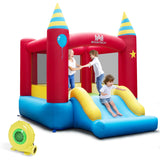 BOUNTECH Inflatable Bounce House, Bouncy House for Kids 3-10 Indoor Outdoor Family with Large Jumping Area, Slide, 480w Blower, 