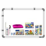 Yajnas Non Magnetic 2X4 Feet Double Sided White Board And Chalk Board Both Side Writing Boards, One Side White Marker And Revers