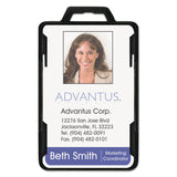 Advantus 76417 SecureTwo Card RFID Blocking Badge, 3 3/8 x 2 1/8, Black, 20 per Pack