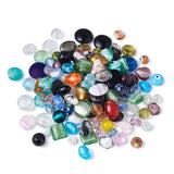 KISSITTY 200-Piece Random Mixed Shapes & Sizes Handmade Lampwork Glass Beads 4-20mm for DIY Jewelry Craft Making