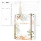 Daily Planner Undated - 8.5 x 11 To Do List Notebook Hourly Schedules, 150 Sheets/300 Pages Spiral Appointment Planner for Women
