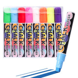 RBINITION Liquid Chalk Markers Pens, 8 Colors Washable & Wet Erase Neon Chalk Makers for Blackboard, Glass Window, Chalkboard Si