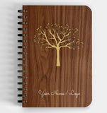 Brown Cloud Personalized LaserCut Mdf Cover Notebook/Diary/Journal With Customized Message/Quote/Name/Logo For Personal/Corpora