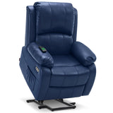 MCombo Small-Regular Power Lift Recliner Chair with Massage and Heat for Petite Elderly People, 3 Positions, 2 Side Pockets, USB