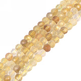 3mm Citrine Faceted Gemstone Round Loose Beads Strand 15.5-16 DIY Jewelry Making