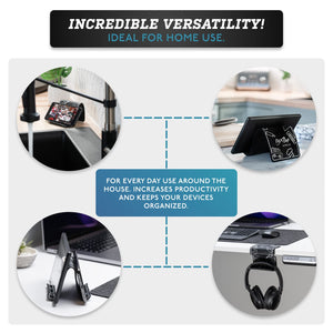 AirGLO Flex Flap - Adjustable, Portable Phone Stand for Travel, Home, Desk, Bed, Treadmill, iPad, Tablet