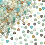 TOAOB 100PCS Natural Amazonite Stone Beads 8mm Natural Loose Beads for DIY Bracelets Necklaces Jewelry Making