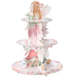 Honeydak 3 Tier Witch Party Cupcake Stand Decorations Pink Green Theme Cupcake Holder Decorations Princess Dessert Tower for Bab