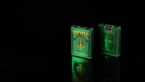 Bicycle Metalluxe Green Playing Cards - Premium Metal Foil Finish - Poker Size
