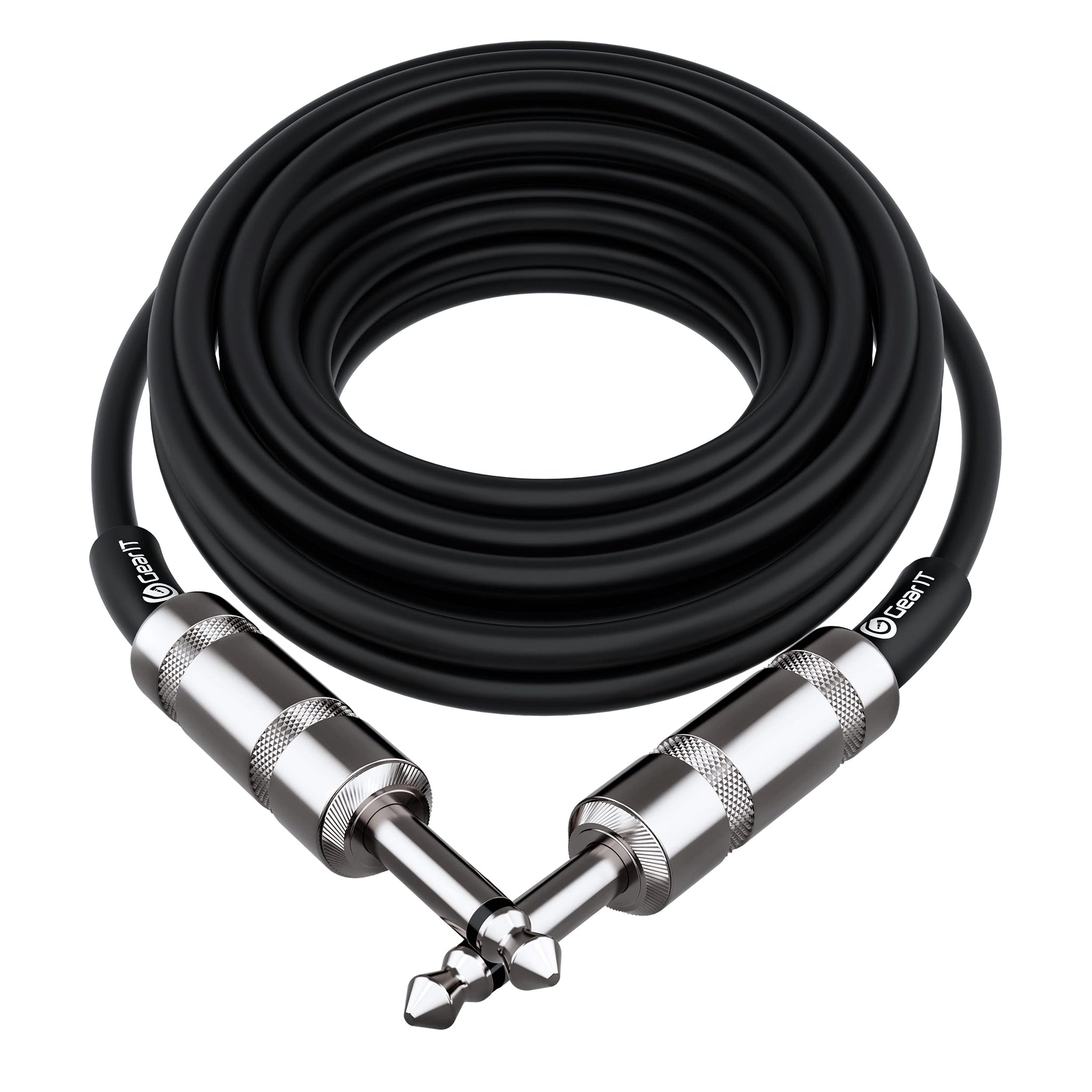 Gearit Professional Speaker Cable (50Ft) 12Awg Pure Copper 1/4 Inch To 1/4 Inch Ts Straight Male To Male For Amplifier, Speaker 