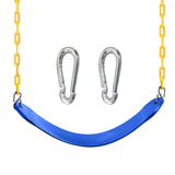 TURFEE Swing for Outdoor Swing Set - Pack of 1 Seat Replacement Kit with Heavy Duty Chains - Backyard Swingset Playground Access